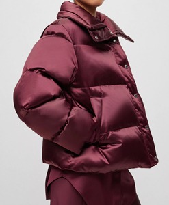 Chaqueta Acolchada Corta de Invierno para Mujer, de Primera Calidad, Vintage, Impermeable, Informal, Transpirable, con Forro de Seda - Product Image 4