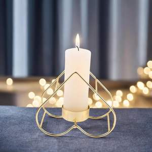 Candelabro Moderno de Hierro Forjado en Forma de Corazón para Navidad, Soporte para Velas, Decoración Dorada para el Hogar, Centro de Mesa - Product Image 6