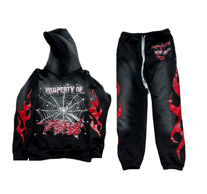 Survêtement imprimé dtg dtf pour hommes, vêtements de sport, vêtements de sport au design personnalisé, ensemble d'entraînement de fitness et de course - Product Image 4