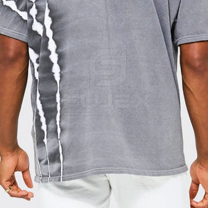 Meilleur matériau T-shirt à épaules tombantes pour hommes de haute qualité respirant séchage rapide coupe ample tricoté à la mode en stock - Product Image 4