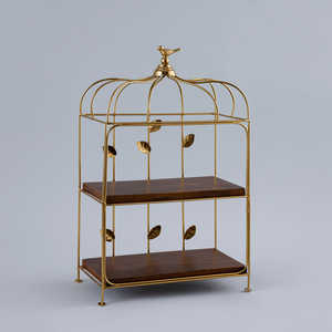 แท่นวางเค้กทำจากไม้สไตล์หรูหราดีไซน์เป็นเส้นลวดดีไซน์ฐานทองถ้วยเค้กเสิร์ฟเค้กสำหรับงานปาร์ตี้บนโต๊ะ - Product Image 6