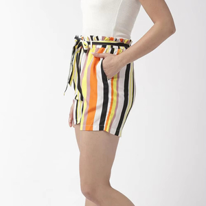 Bas quantité minimale de commande respirant matériel vêtements d'entraînement femmes rayure Shorts dernière Collection haute qualité femmes rayure Shorts - Product Image 5