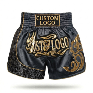 Shorts de Muay Thai brodés en gros, logo personnalisé, fabricant OEM de shorts de combat de kickboxing, faible MOQ, livraison rapide - Product Image 4