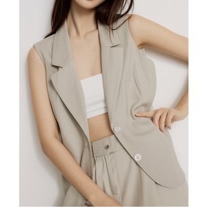 Alta calidad sostenible entrega rápida lavable 2025 fabricante de Vietnam personalizable solo botón elegante chaqueta de mujer - Product Image 4