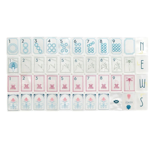Ensemble <span class=keywords><strong>de</strong></span> mahjong américain <span class=keywords><strong>de</strong></span> luxe en nacre, 160 tuiles en acrylique avec décoration blanche élégante, la maison du mahjong pour des soirées <span class=keywords><strong>de</strong></span> <span class=keywords><strong>jeu</strong></span> chics - Product Image 2