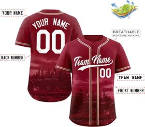 Uniformes de béisbol y sóftbol con impresión por sublimación personalizada Unisex, camiseta de equipo deportivo transpirable de talla grande, ropa deportiva 100% poliéster - Product Image 5