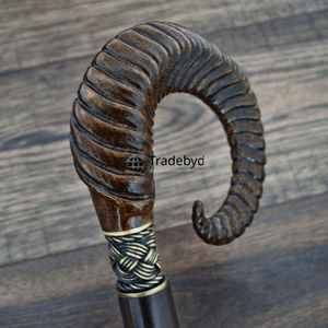 Mango de bastón de cuerno sólido para soporte de senderismo usuarios de palo al aire libre Tradebyd - Product Image 2