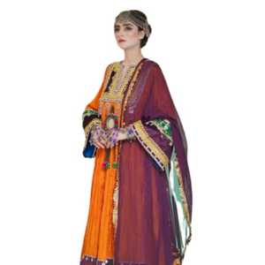 Vestidos afganos de mujer a precio barato al por mayor, ropa tradicional informal para mujer, vestido largo afgano con borla y bordado de monedas - Product Image 5