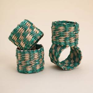 Handbraided seagrass serviette holder rings high quality sea grass <b>cloth</b> napkin ring holders - Product Image 2