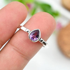 High Quality Supplier <b>Amethyst</b> <b>Ring</b> 925 Sterling Silver Fine Minimalist Jewelry Wedding Party Engagement Anniversary Womans Gift - Product Image 4