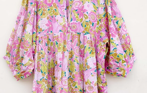 Robe Trendy Casual Long 100% Coton Imprimé Respirant et Lavable Longueur Sol - Product Image 2