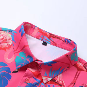 Chemise décontractée pour homme en jersey 100% coton respirant, imprimé numérique, coupe ajustée, taille plus, été, PUFFIN SPORTS, design personnalisé - Product Image 3