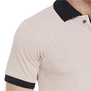 T-shirt polo personnalisé de haute qualité pour hommes, respirant, anti-boulochage, 100% coton et polyester, anti-rides - Product Image 4
