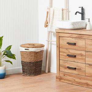 Seagrass <b>basket</b> organizer wholesale supply sea grass bin <b>baskets</b> hand woven raffia <b>straw</b> bins - Product Image 6