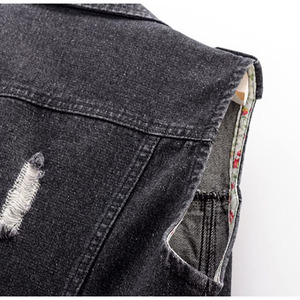 Chaqueta vaquera corta recortada para mujer, chaqueta vaquera ligera ajustada elástica con bolsillos, chaquetas de moda para mujer - Product Image 5