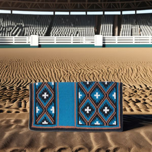 Couverture de selle traditionnelle en laine pour l'équitation occidentale Confort et soutien avec doublure en polycoton pour les chevaux dans les spectacles Ranch Work - Product Image 3