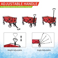 Chariot de plage pliable de grande capacité pour le camping, personnalisé, à usage intensif, pour le jardinage et l'extérieur