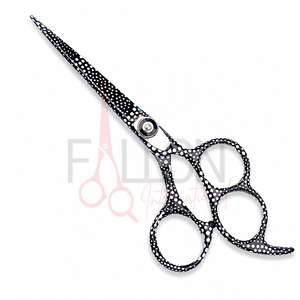 Ciseaux de coiffure professionnels à pois noirs en acier inoxydable, ciseaux de salon personnalisables avec logo, ciseaux de coiffure - Product Image 1