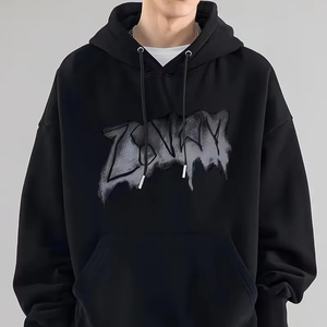 Jersey básico de invierno de calidad superior para hombre, nuevo diseño de estilo, mezclada de lana de algodón ligero Sudadera con capucha, patrón sólido con capucha - Product Image 1