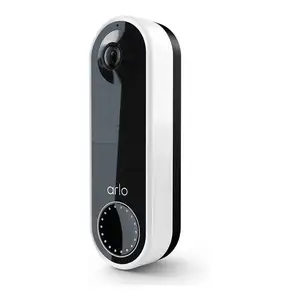 Arlo Video esensial Doorbell-Video HD, tampilan 180, penglihatan malam, Audio 2 arah, langsung ke Wi-Fi tidak diperlukan Hub, putih