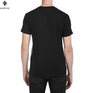 Camiseta de cuello redondo de estilo básico para hombre de alta calidad 100% algodón Color sólido manga corta prenda superior - Product Image 4