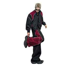 Vêtement décontracté Veste à fermeture éclair et pantalon évasé 100% nylon Lignes réfléchissantes Nouveau design Coupe-vent surdimensionné Ensemble de survêtement pour hommes - Product Image 2