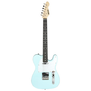 Guitarra Eléctrica Crystal de 39 Pulgadas, Guitarra Acrílica Transparente, Cuerpo Sólido de Tamaño Completo para Principiantes con Mástil de Arce Azul Claro - Product Image 5
