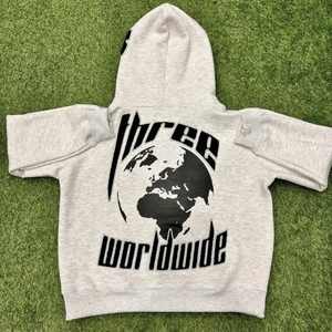 Survêtements personnalisés 2 pièces 100% coton 400 GSM sweat à capuche zippé et pantalon de survêtement sérigraphiés avec pierre du Rhin produit le plus vendu - Product Image 2