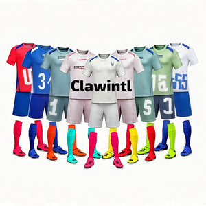 Maillot de football unisexe de haute qualité à manches courtes, séchage rapide, en polyamide teint, pour équipes nationales, ensemble complet, vente en gros, fabricant - Product Image 2