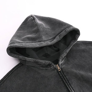 Sweats à capuche surdimensionnés en coton 100% de haute qualité, unis, personnalisés, pour hommes, nouveau design - Product Image 6