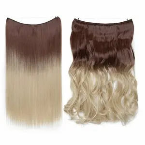 Großhandel Raw Double Drawn Russisch einteiliger Clip in Halo Hair Extensions Echthaar verlängerung