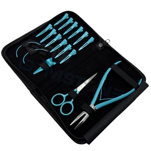 Professional Durable Reusable Stainless Steel Hair Extension Tool Kit Micro Link Installation Set Pliers <b>Needles</b> Thread - Product Image 6