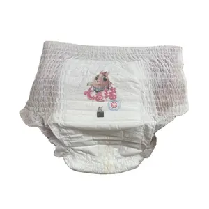 Printed Lightweight Breathable Disposable L Xl XXL XXXL Size Pull Up Baby Diaper Nappies Pants Bales Diaper Baby Pull Up Pants