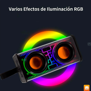 Portable Bluetooth FM <b>Radio</b> Speaker with LED Light, USB Rechargeable - Assorted Colors - Product Image 5