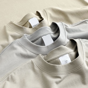 Poids lourd 240gsm 100% coton blanc hommes T-Shirt surdimensionné Streetwear impression personnalisée lâche épais luxe T-shirt pour hommes - Product Image 1