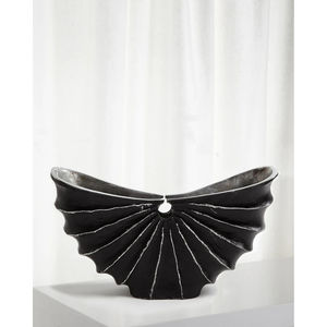 Jarrón Decorativo de Mesa Negro Mate, Jarrón Artístico Esculpido para Decoración de Casa de Campo, Florero para Regalo de Boda - Product Image 1