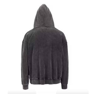 Basics Heavyweight 100% algodón lavado con ácido pulóver bordado de gran tamaño sudaderas con capucha para hombre 2XL sudaderas con capucha de lana de alta calidad todas las tallas - Product Image 2