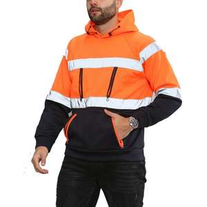 Winter Detachable Reflective <b>Hoodie</b> Security Protection Rain Safety Workwear <b>Hi</b> <b>Vis</b> Waterproof <b>Hoodie</b> - Product Image 2