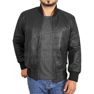 Chaqueta Bomber de Cuero, Elegante, Cómoda, Clásica, Chaqueta Bomber de Cuero Vintage, Suave, Moderna, para Uso Diario - Product Image 3