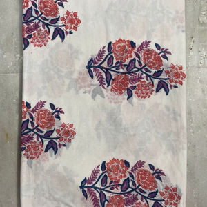 ผ้าฝ้าย100% บล็อกพิมพ์ลายผ้าฝ้ายผ้าฝ้ายทำด้วยมือแบบดั้งเดิมรักษาสิ่งแวดล้อมแบบดั้งเดิมระบายอากาศได้ - Product Image 1