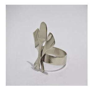 Servilletero en forma de hoja de latón Vintage, servilletero de Metal de fundición para decoración de eventos de boda, servilleta de Metal de aspecto nuevo - Product Image 6