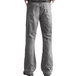 กางเกงยีนส์ทรงตรงผู้ชาย ระบายอากาศได้ดี ล้างสีแบบแอซิดวอช ดีไซน์ทันสมัยสไตล์ไฮสตรีท กางเกงยีนส์ขาบานทรงปกติ เอวกลาง - Product Image 2