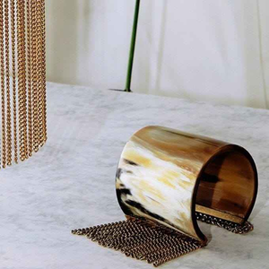 Brazalete Moderno Hecho a Mano con Cuerno de Búfalo Ecológico, Brazalete Blanco, Joyería Decorativa de Saniya Handicraft - Product Image 5