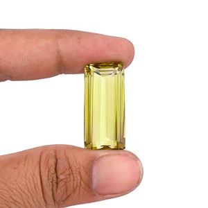 Baguette en quartz citron naturel 29X13MM coupe normale 34.85Cts pierres précieuses 1 pièce pour la fabrication de bijoux pierres précieuses en vrac - Product Image 4