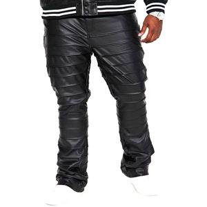 Prix de gros abordable, design personnalisé, pantalon slim évasé en similicuir respirant et coupe-vent de haute qualité, personnalisable - Product Image 5