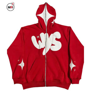 เสื้อฮู้ดผู้ชายผ้าคอตตอน100% ลายนูนเสื้อฮู้ดและเสื้อสเวตเตอร์พิมพ์ลายพัฟ - Product Image 6