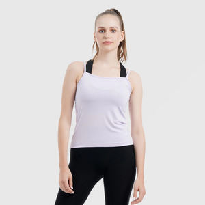 Personnalisé Fitness Séchage Rapide Respirant Gym Workout Beurre Doux Débardeur Côtelé pour les Femmes - Product Image 1