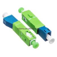 DAMU SC/APC macho a LC/UPC hembra monomodo 9/125um acoplador de adaptador de fibra óptica híbrido 1 año de garantía para redes de telecomunicaciones