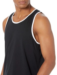 Camisetas sin Mangas Personalizadas al por Mayor, 100% Algodón, de Alta Calidad, Estilo Urbano, Ajustadas, Acanaladas, para Hombre, Gimnasio, Entrenamiento - Product Image 3
