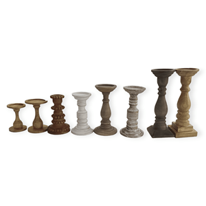 Artesanías de madera de mango natural, soporte de vela en forma de Pilar decorativo para el hogar y farol, acabados de Color personalizados para Navidad - Product Image 4